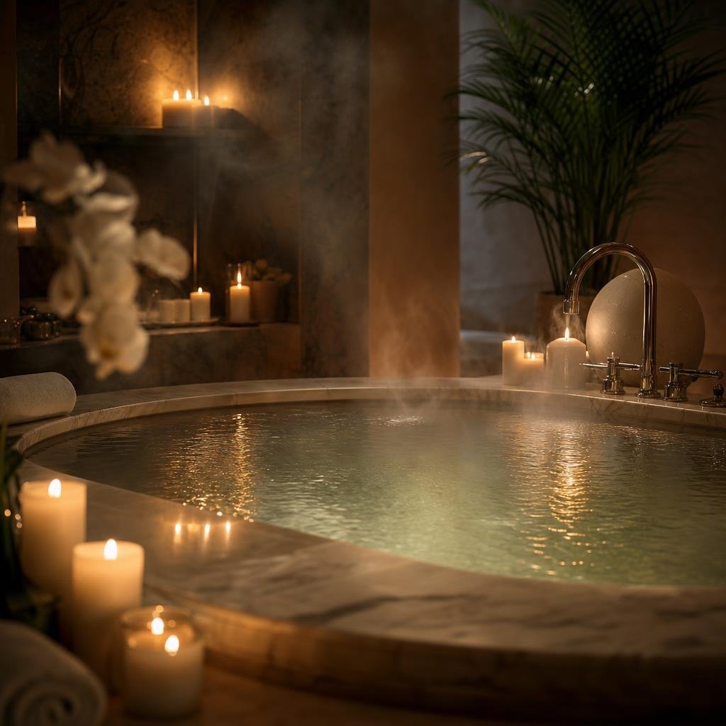 Jacuzzi and hydrotherapy spa at Mantra Luxury Spa, Dommasandra Bangalore
