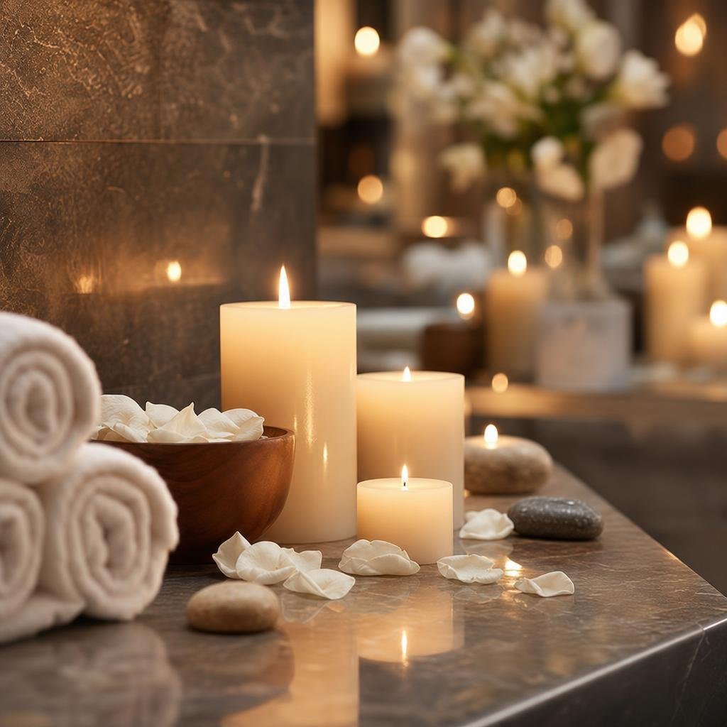 Spa candle ritual